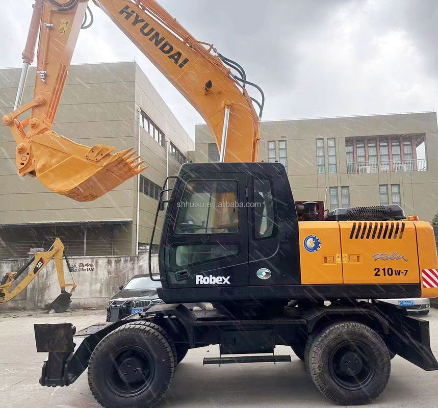 Escavatori a ruote di seconda mano di buona qualità HYUNDAI210W 21T Escavatori usati per la vendita