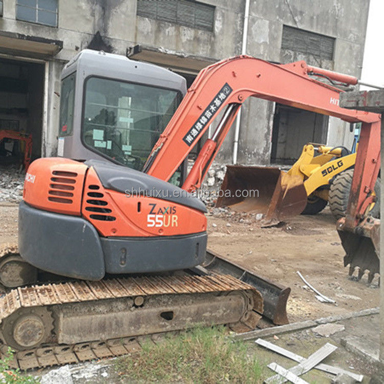 Hitachi in magazzino mini escavatore giapponese usato HITACHI 55 in vendita/seconda mano Piccolo escavatore a trascinamento in buone condizioni HITACHI 55