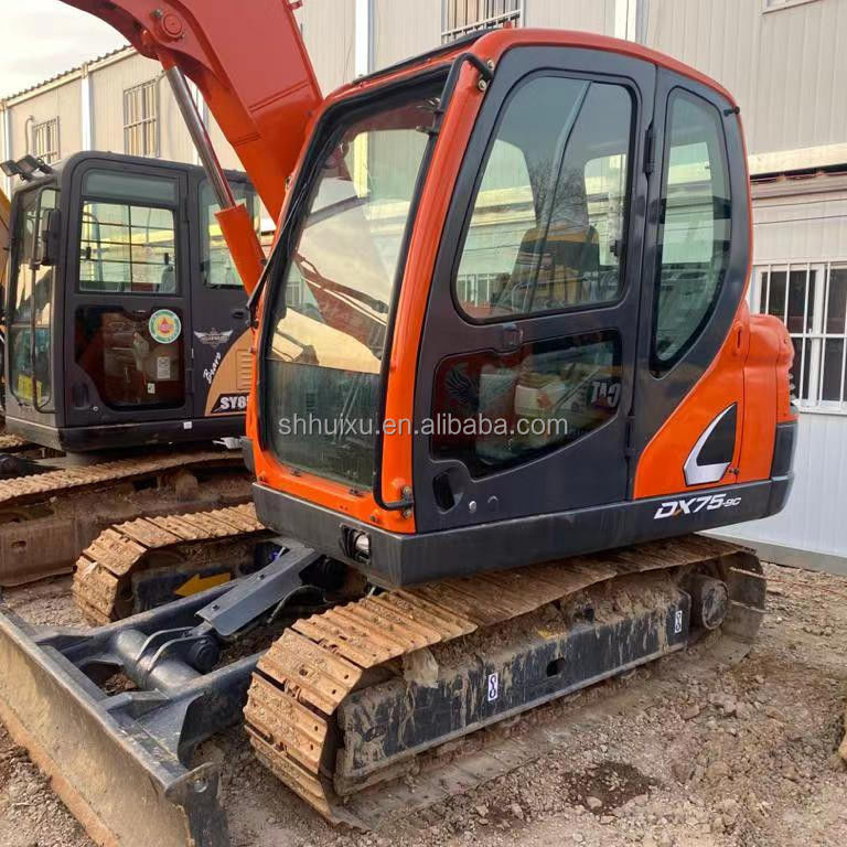 Origine coreana mini escavatore usato Doosan75 macchina da costruzione di qualità/Second hand escavatore idraulico a striscia DOOSAN75 vendita calda