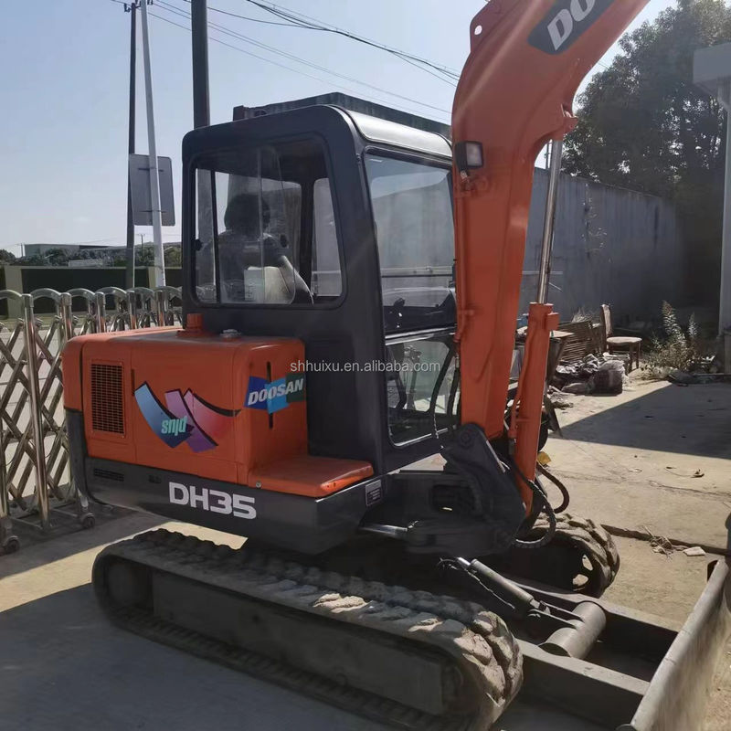 Doosan venduta in vendita usata Escavatore originale Doosan DH35, miniescavatore Doosan con lama dozer, Doosan DH35 DH55 DH60 DH70 DH80 DX80 DX75 in magazzino