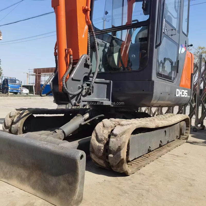 Doosan venduta in vendita usata Escavatore originale Doosan DH35, miniescavatore Doosan con lama dozer, Doosan DH35 DH55 DH60 DH70 DH80 DX80 DX75 in magazzino