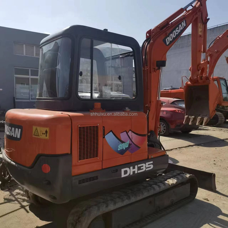Doosan venduta in vendita usata Escavatore originale Doosan DH35, miniescavatore Doosan con lama dozer, Doosan DH35 DH55 DH60 DH70 DH80 DX80 DX75 in magazzino