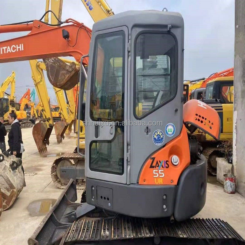 Hitachi in magazzino Prezzo economico mini escavatore giapponese HITACHI 55/Seconda mano idraulico Crawler Escavatore in buone condizioni HITACHI 55