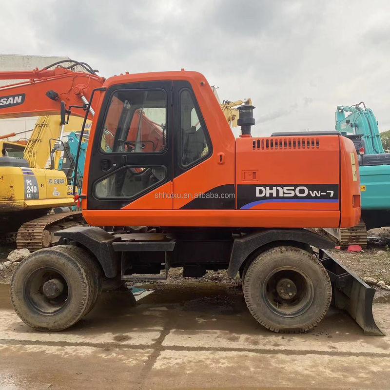 Doosan Hot Sale Hot Sale Usato Doosan DH150 W-7 Escavatore Usato in Buone Condizioni Escavatore a Ruote.