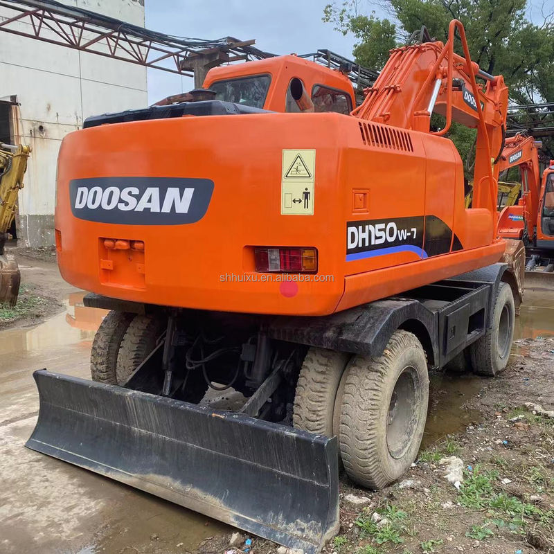 Doosan Hot Sale Hot Sale Usato Doosan DH150 W-7 Escavatore Usato in Buone Condizioni Escavatore a Ruote.