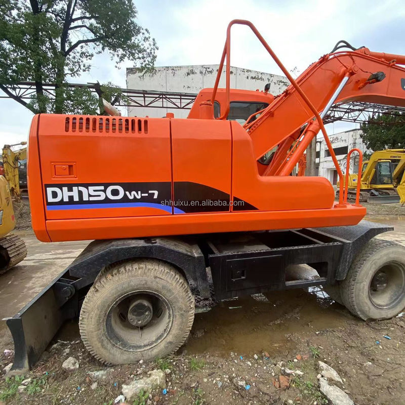 Doosan Hot Sale Hot Sale Usato Doosan DH150 W-7 Escavatore Usato in Buone Condizioni Escavatore a Ruote.