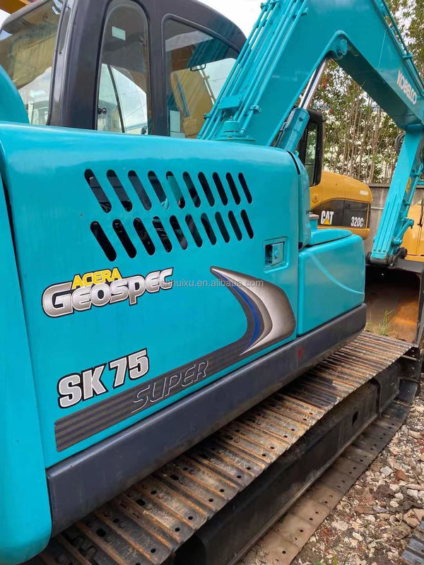 Colore blu Vernice originale Usata Kobelco 75 Escavatore Usata 7.5 Tonne