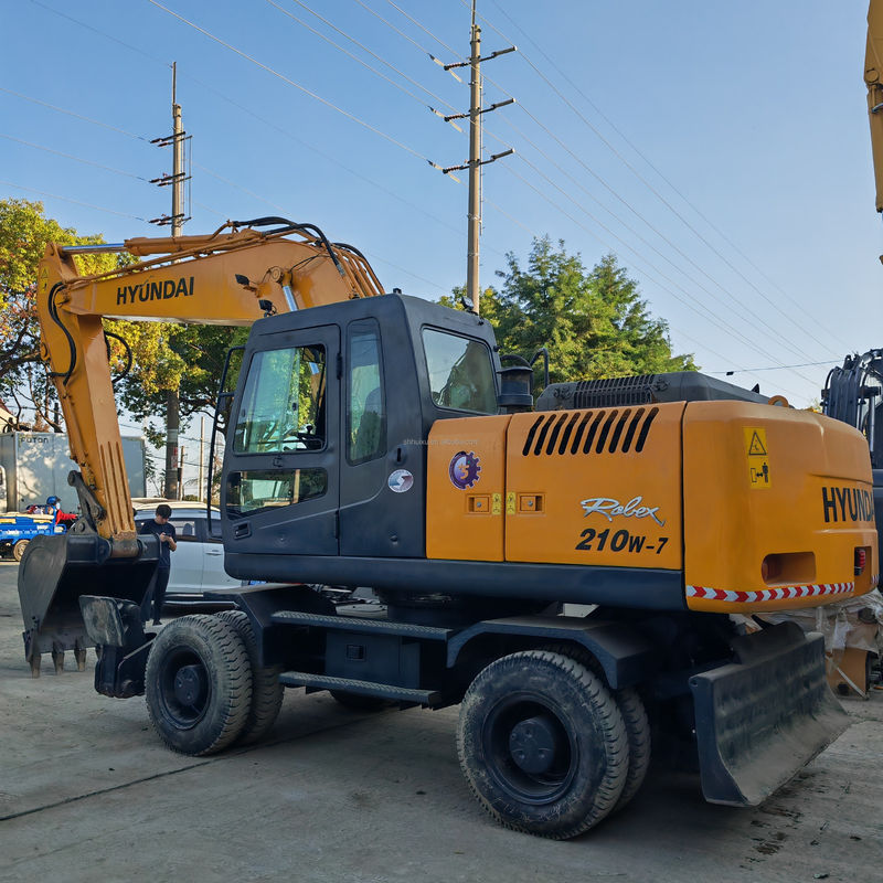 Usato Hyundai 210-7 Excavator di grande potenza di scavo motore originale Hyundai Excavator di ruota