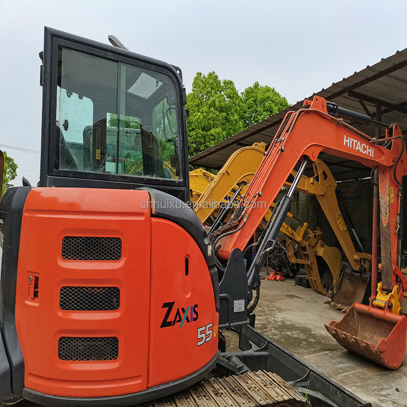 Hitachi in magazzino Ottima qualità Hitachi ZX55U Escavatore idraulico a striscia di seconda mano/mini escavatore usato Hitachi ZX55U Prezzo economico