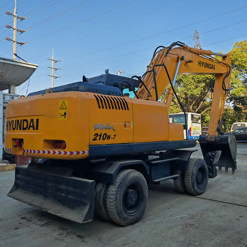 Usato Hyundai 210-7 Excavator di grande potenza di scavo motore originale Hyundai Excavator di ruota
