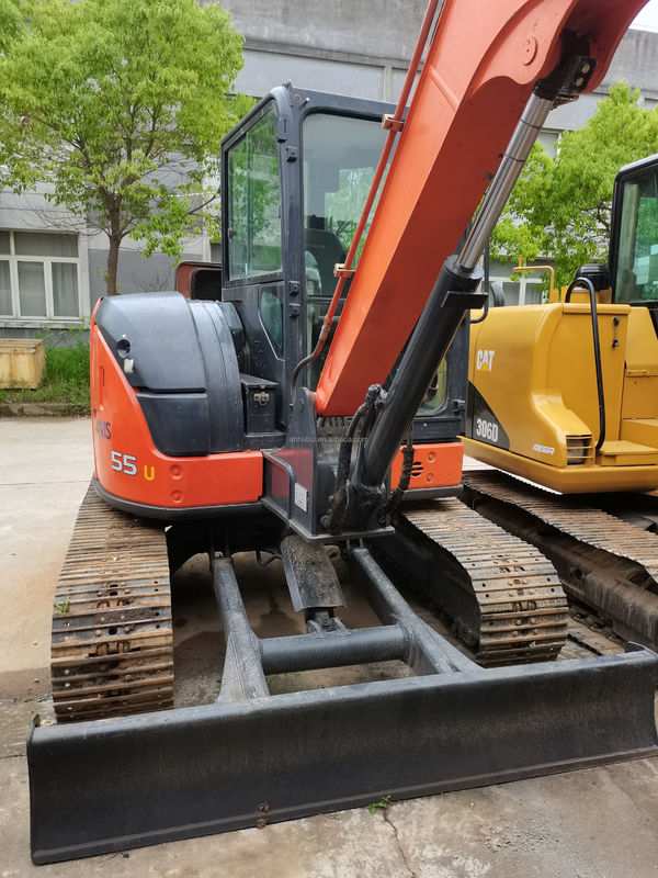 Hitachi in magazzino Ottima qualità Hitachi ZX55U Escavatore idraulico a striscia di seconda mano/mini escavatore usato Hitachi ZX55U Prezzo economico