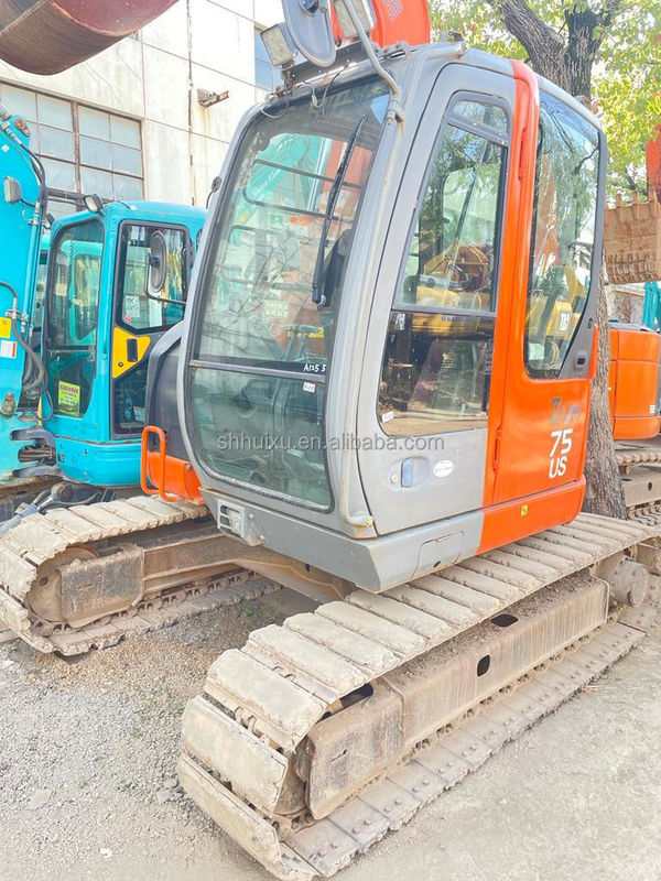 Hitachi in magazzino Origine giapponese Hitachi ZX75 Escavatore idraulico a trasloco di seconda mano/mini escavatore usato Hitachi ZX75 buona qualità Prezzo economico