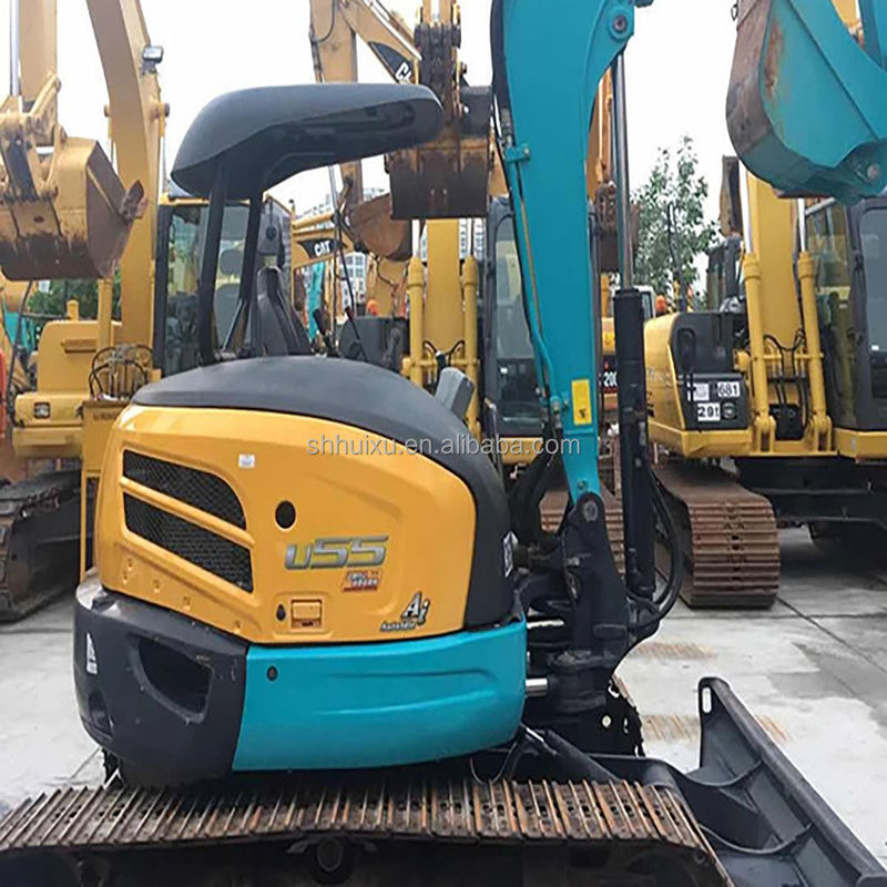 Mini escavatore usato Kubota55 Giappone origine prezzo basso/seconda mano trascinatore idraulico Escavatore Kubota55 Alta qualità