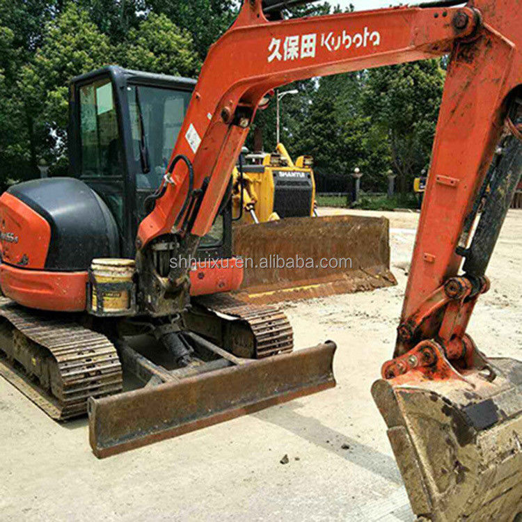 Mini escavatore usato Kubota55 Giappone origine prezzo basso/seconda mano trascinatore idraulico Escavatore Kubota55 Alta qualità