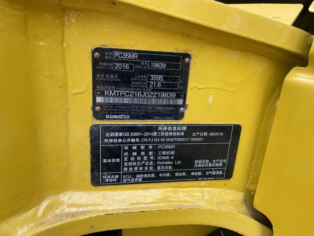 Miniescavatore usato Komatsu PC35 senza cabina miniescavatore usato macchinari miniescavatore usato escavatore di seconda mano in vendita