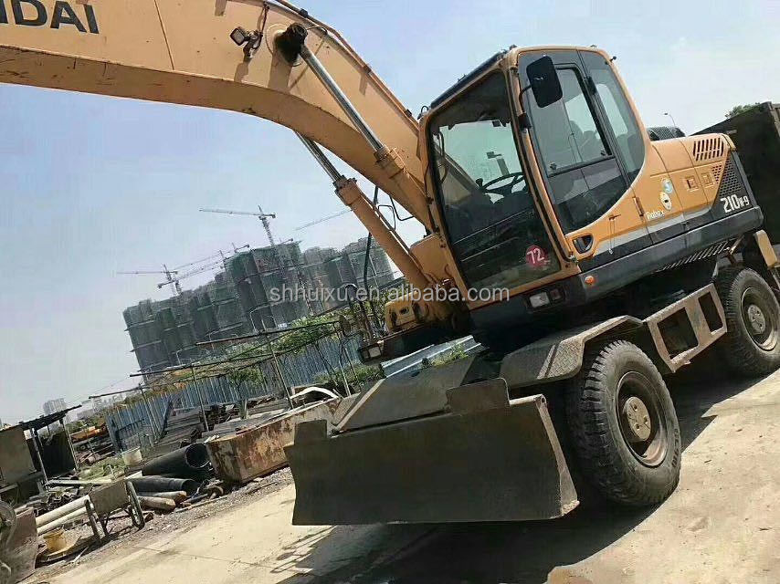 coreano originale 2014 Hyundai r210w-9 usato escavatore a ruote/ macchina per pneumatici R210w-9 Hyundai in vendita
