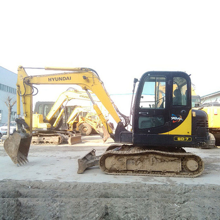 6 tonnellate Hyundai Used Wheel Excavators R60-7 Hyundai Used Excavator Crawler 60