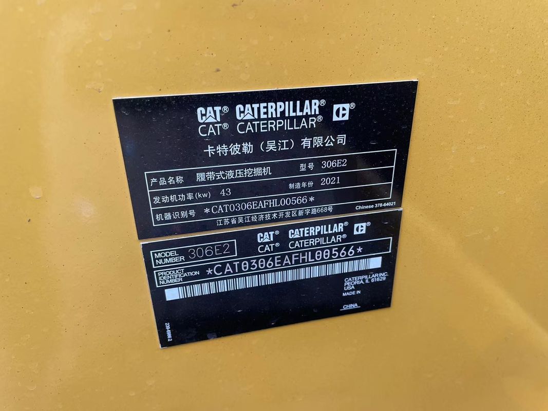 Mini escavatore usato CAT306E escavatore usato macchinari 6ton cat escavatore usato Cina mini escavatore