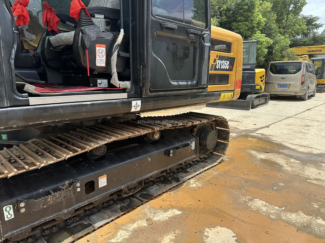 Escavatore cinese Sany 135 Usato Sany Escavatore 13 Tonne Cummins Motore giallo