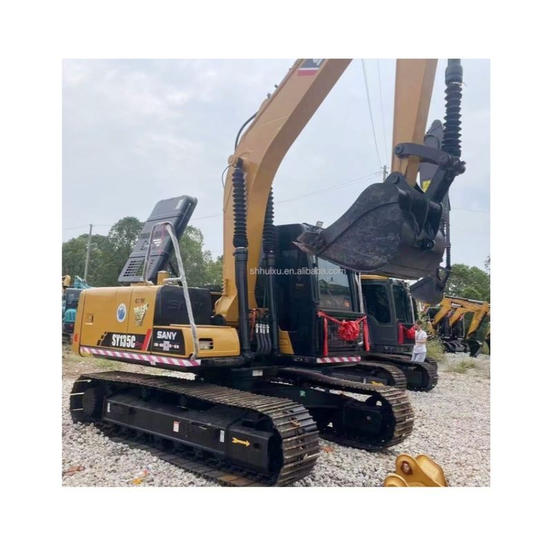 Potenza di scavo elevata Motore originale colore giallo utilizzato Sany 135 13 tonnellate
