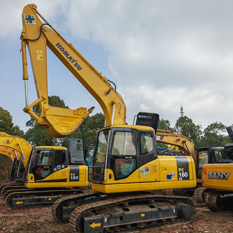 Escavatori a trascinatore usati Komatsu pc160 per la costruzione miniera miglior prezzo di vendita Con certificato CE/EPA in magazzino
