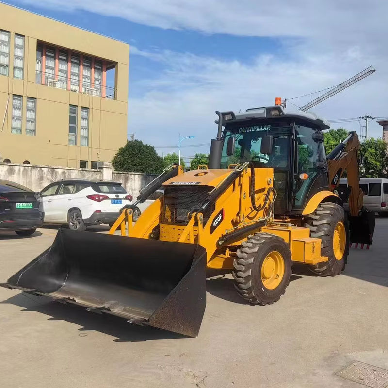 Escavatore usato Caterpillar CAT420F retroescavatrici occupato a entrambe le estremità / giappone di seconda mano motore del trattore in buone condizioni