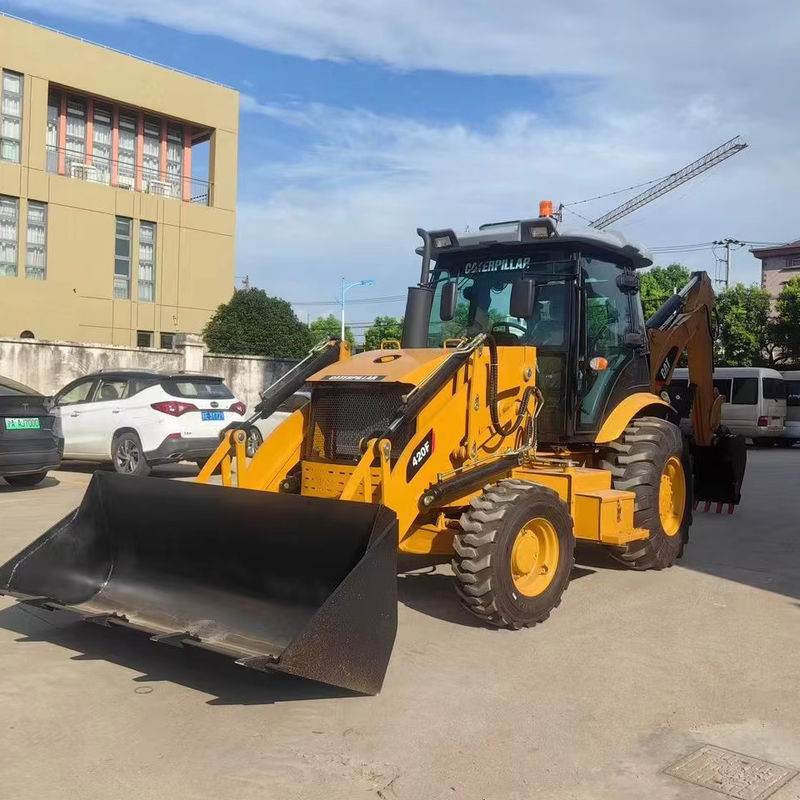 Escavatore usato Caterpillar CAT420F macchina da verniciatura stradale/ giappone di seconda mano trattore macchina stradale motore in buone condizioni