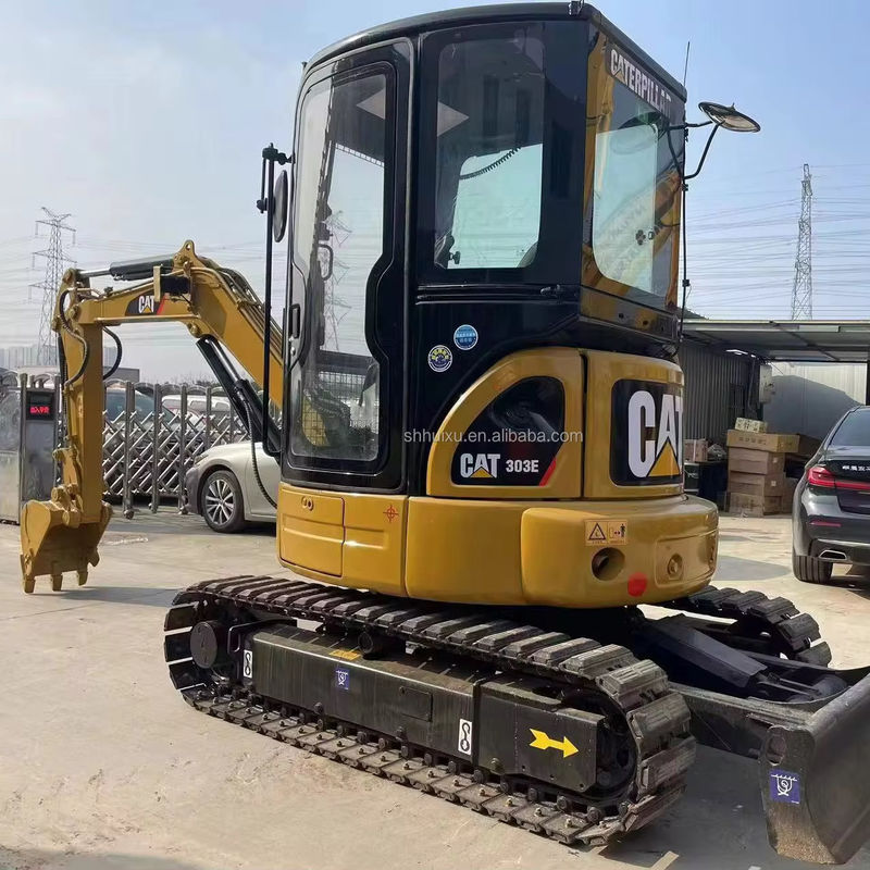 mini escavatore usato colore giallo cat303e in vendita